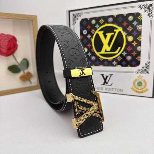 品名：Lv..路易..威登原单 材质：原单牛皮腰带 百分百头层牛皮腰带保证真皮，24K纯钢扣，专柜原单品质、做工精细，时尚大牌，送人自用首选 包装： 请认准如图