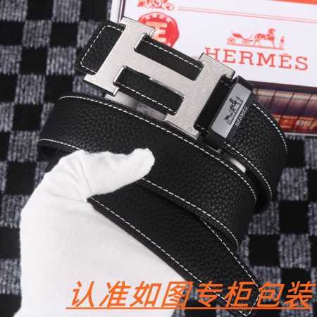 男士腰带：爱马仕··原单· 男士皮带：百分百头层牛皮，保证真皮。24K纯钢扣双面可用专柜同等质量， 送人自用首选 包装： 请认准如图专柜包装，赠 - 点击图像关闭