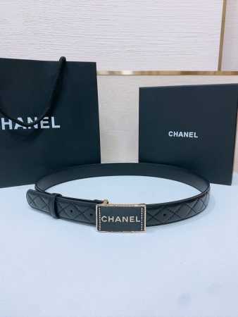 Chanel经典双C皮带腰带 Logo扣搭配进口小牛羊皮带身，质感满分，简直身春日里的点睛之笔，皮带直径3.0Cm - 点击图像关闭