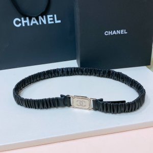 chanel 23S C水钻 方框Logo扣 小牛皮 银色金属 与 金色金属 2.0Cm精品 弹力十足 百搭 优雅 码数含扣S=65Cm总长 可用75 80 8