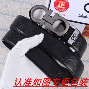 品名：菲拉格木原单 材料：百分百头层牛皮，保证真皮。24K纯钢扣双面可用专柜同等质量， 送人自用首选 包装： 请认准如图专柜包装，赠送打孔器，银联发票，宽度3.