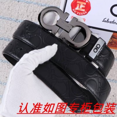 品名：菲拉格木原单 材料：百分百头层牛皮，保证真皮。24K纯钢扣双面可用专柜同等质量， 送人自用首选 包装： 请认准如图专柜包装，赠送打孔器，银联发票，宽度3.