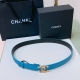 特 Chanel 24S Cc 树脂黑 字母 Logo搭扣 黄铜金属小牛皮腰带 手感柔软 细腻 3.0Cm