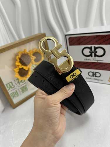 品名：菲拉格幕 原单 材质：原单牛皮腰带 百分百头层牛皮腰带保证真皮，24K纯钢扣，专柜原单品质、做工精细，时尚大牌，送人自用首选 包装： 请认准如图专柜包装赠