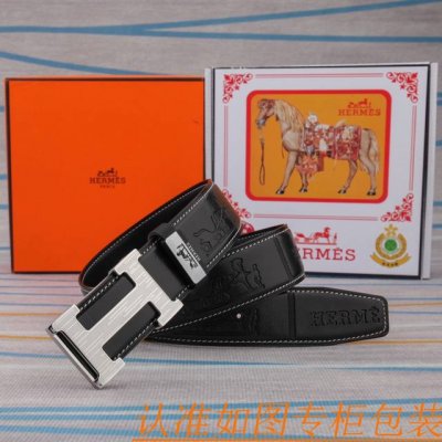 腰带皮带：爱玛仕原单牛皮腰带 男款皮带：材质百分百头层牛皮腰带保证真皮皮带，专柜原单品质、做工精细，时尚大牌，送人自用首选包装： 请认准如图专柜包装赠送打孔器手