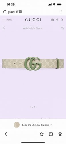 古奇 宽4.0Cm 新款 典藏细节与现代元素为gucci新推系列增添吸睛亮点。巧妙融入经典字母交织造型配件，以此致敬品牌创始人guccio Gucci先生。这款