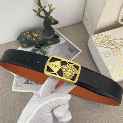 范思哲 特种皮腰带系列 ，原厂五金精品不锈钢扣，手感柔软舒适 宽3.8Cm。