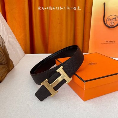 特 爱马仕Hermes 原单爱马仕，宽3.8Cm进口原版皮带身，双面可两面用，精品电镀五金 ！