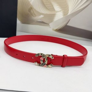 3.0Cm香奈儿腰带，双面头层牛皮皮料，长度：.75.80.85.90.95.100欧，彩色五金铜扣原版开模定制庆祝]