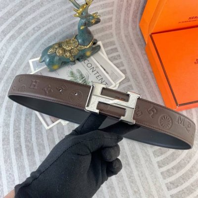 爱马仕 特种皮腰带系列 ，原厂五金精品不锈钢扣，手感柔软舒适 宽3.8Cm。