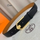 HermèS 爱马仕 新款皮带 原单品质 进口头层牛皮 黑色荔枝纹面搭配土黄色平纹底 35Mm宽 配官网亮金 亮银扣