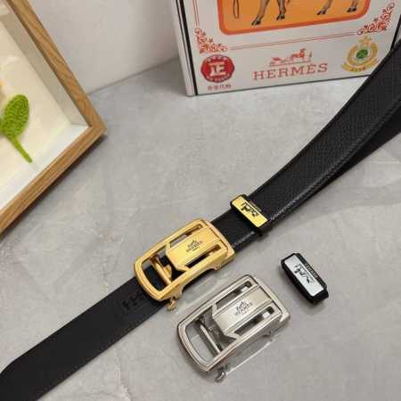 品名：爱马仕.Hermès 自动带 材质：原单牛皮腰带 百分百头层牛皮腰带保证真皮，24K纯钢扣，专柜原单品质、做工精细，时尚大牌，送人自用首选 包装： 请认准 - 点击图像关闭