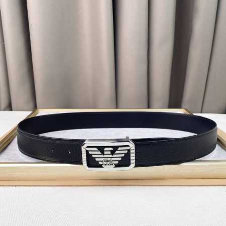 男士阿玛尼、柔软细腻，百搭大方，宽3.8Cm 、 官网同步，不锈钢材质 - 点击图像关闭