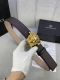 宽度4.0Cm Versace范思哲此款皮带由柔软皮革制成，饰有美杜莎搭扣、作为衣柜甄选单品，可为多种穿搭增添一份优雅。