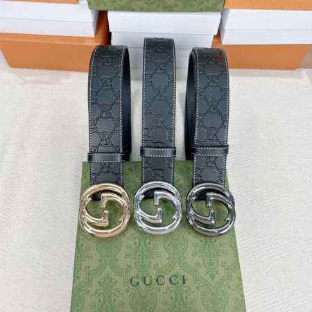 特P160 G家 3.8Cm专柜品质意大利进口小牛压制经典G花，皮料质感厚实,搭配纯铜五金带扣,进口机械车线工艺精细. - 点击图像关闭