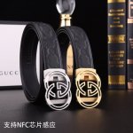 特 P180 古奇秘原单高档品质专柜官网同步支持Nfc感应宽度3.5精美自动钢扣头意大利双面进口头层小牛皮原版花纹手感极佳 上身郊果棒男士最爱商务休闲两用长度1