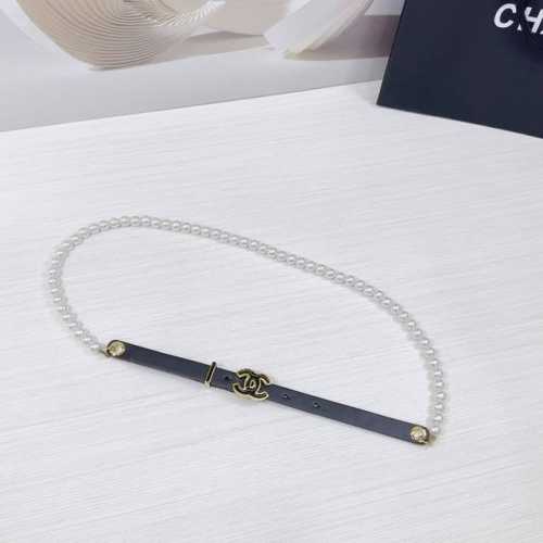 Cm 珍珠款香奈儿腰带，双面头层牛皮皮料，长度：.75.80.85.90.95.100欧，铜五金扣原版开模定制庆祝]