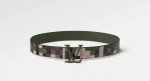 寬：40Mm 驢家新品 驢家出品 男士新品腰帶 皮帶面飾有迷彩格子紋圖案 搭配墨綠色小牛皮底 全新凹凸設計掛扣五金搭扣 雙面可用 以一當二