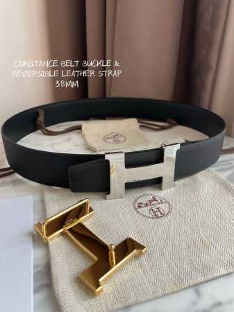 特 Hermes-Constance Belt Buckle & Reversible Leather Strap 38Mm 爱马仕专柜同步 进口Epsom双面 - 点击图像关闭