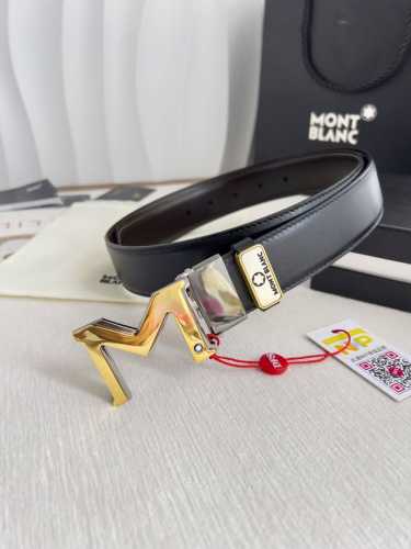 品名：万宝龙.Montblanc原单 腰带 皮带 型号：挂扣，新款原版经典精品双色挂扣，实物拍摄，原版头层牛皮 材料：百分百头层牛皮，保证真皮。双面可用专柜同等
