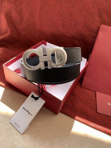 Salvatore、 Ferragamo 基础经典男款3.5Cm 官网有售 专柜同步最新原版定制扣头 两面头层牛皮 顶级 原单扣150