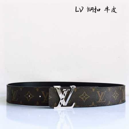 特 Lv[正] 男士腰带宽度4.0 进口双面牛皮 简单大方 佩戴效果非常不错 送礼自用最佳推荐 - 点击图像关闭
