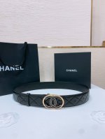 Chanel 24Cc Logo搭扣 黄铜金属进口胎羊皮菱格带身 头层牛皮底 手感柔软 细腻 3.8Cm