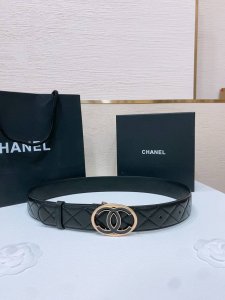 Chanel 24Cc Logo搭扣 黄铜金属进口胎羊皮菱格带身 头层牛皮底 手感柔软 细腻 3.8Cm