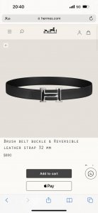 特 Brush Belt Buckle & Reversible Leather Strap 27Mm