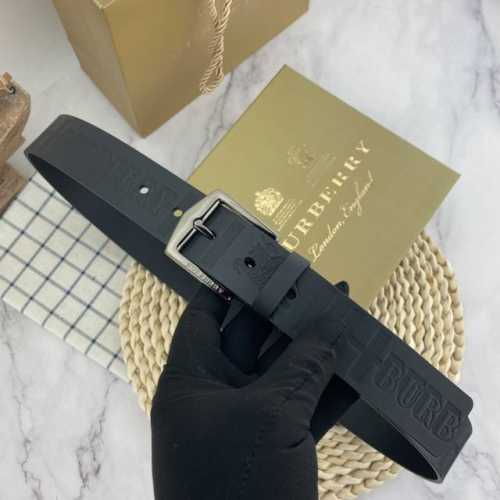 巴宝莉 男士花皮腰带35Mm 可双面使用 专柜走线 原单品质 搭配新款扣