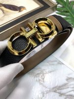 菲拉格慕：原单头层牛皮荔枝纹身，黑色与土黄双色一体，配全套包装 两面均可佩戴、五金可随意搭配，可裁剪，原产皮料定制，专柜宽度3.5Cm