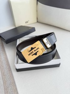 品名：万宝龙.Montblanc原单 腰带 自动皮带 型号：自动带，原版新款纯钢材质自动扣，双面头层牛皮实物拍摄， 材料：百分百头层牛皮，保证真皮。专柜同等质量