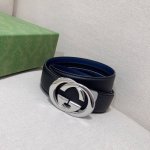 特 Gucci男士自动皮带、经典的G字金属自动扣，精致含蓄相当耐看。