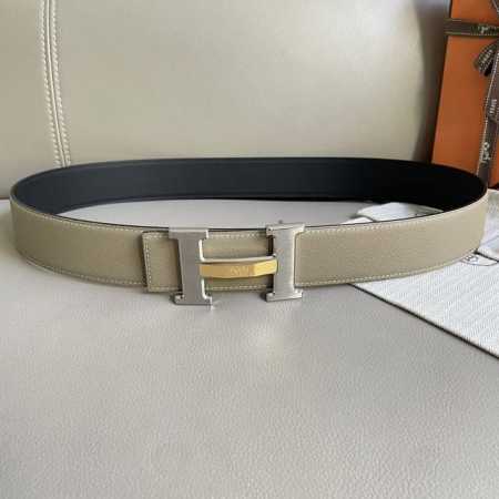 特 Hermes 经典原单品质，经典双面掌纹，搭配原单精品钢扣，精工制作，细节看图，实物拍摄，高端奢华，宽度3.8Cm - 点击图像关闭