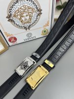 品名：范思哲 原单 自动带 材质：原单牛皮腰带 百分百头层牛皮腰带保证真皮，24K纯钢扣，专柜原单品质、做工精细，时尚大牌，送人自用首选 包装： 请认准如图专柜