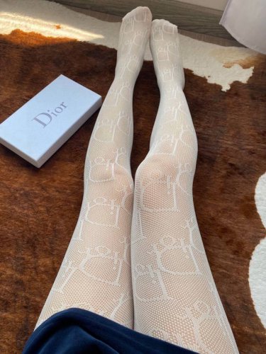 特 配包装 一盒一双 Dior 迪奥官网同款网纱连体丝袜 各路明星！网红、时尚达人喜爱款！黑白 二色