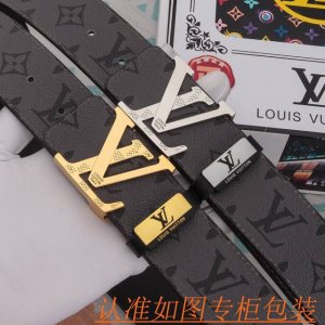 品名：Lv 皮带原单 腰带 材料：百分百头层牛皮腰带，保证真皮皮带，专柜原单品质、做工精细，送人自用首选 包装： 请认准如图专柜包装，赠送打孔器，银联发票，宽度