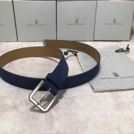 配原版包装，Brunellocucinelli布内罗 古奇拉利3.5宽男士真皮磨砂牛皮双面头层意大利品牌，休闲装搭配设计风格，欢迎大家转载图片。 - 点击图像关闭