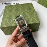 特 品牌： 古奇 新款进口小牛皮，手感细腻柔软。搭配纯钢自动精品钢扣，男士必备！宽度：3.5Cm