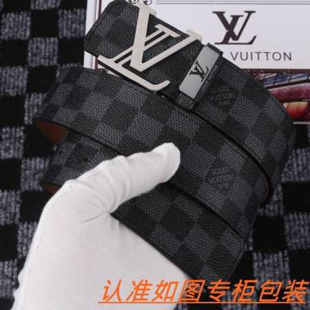 品名：Lv 路易斯登 原单 材料：百分百头层牛皮，保证真皮。专柜原单品质、做工精细，送人自用首选 包装： 请认准如图专柜包装，赠送打孔器，银联发票，宽度3.8C - 点击图像关闭
