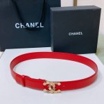 特 Chanel 24S Cc 树脂黑 字母 Logo搭扣 黄铜金属小牛皮腰带 手感柔软 细腻 3.0Cm
