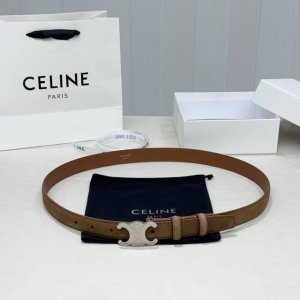 Celin E新品立体浮标扣女士腰带 意大利进口小牛皮 搭铜扣 宽度2.5