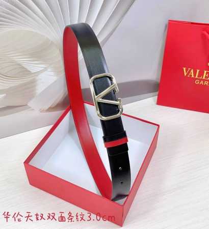 3.0Cm 华伦天奴双面条纹腰带 双面头层牛皮皮料 长度 .75.80.85.90.95.100.105.欧 铜五金扣原版开模定制庆祝] - 点击图像关闭
