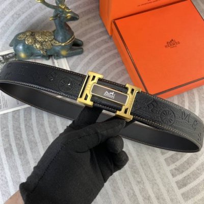 爱马仕 特种皮腰带系列 ，原厂五金精品不锈钢扣，手感柔软舒适 宽3.8Cm。
