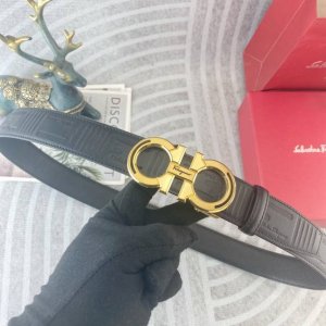 菲拉格慕 特种皮腰带自动带系列 ，原厂五金精品不锈钢扣，手感柔软舒适 宽3.5Cm。