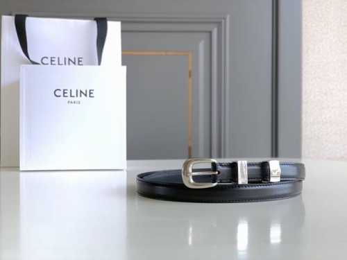 Celine新品椭圆形针扣女士腰带 纯铜金色 双面意大利原厂小牛皮 手缝蜡线 宽度1.8Cm 顶级
