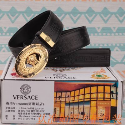 品名：范思哲皮带原单腰带 材料：百分百头层牛皮腰带，保证真皮皮带，专柜原单品质、做工精细，送人自用首选 包装： 请认准如图专柜包装，赠送打孔器，银联发票，宽度3