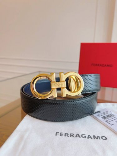 特 Ferragamo.菲拉格慕 新款全套包装 宽度3.5Cm 高级定制款男士皮带 双面进口牛皮 可双面使用 自行选择搭配 真材实料 很有质感 时尚经典不失风范