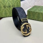 专柜同步新款 批￥ 配全套包装 品牌：Gucci 海外原单 扣头材质：精品实心纯铜扣 带身材质正面：38Mm宽度采用双面进口原版皮腰带，真空电镀五金扣头实物拍摄