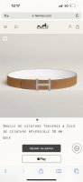 特P200 Hermes Traverse Belt Buckle & Reversible Leather Strap 40Mm